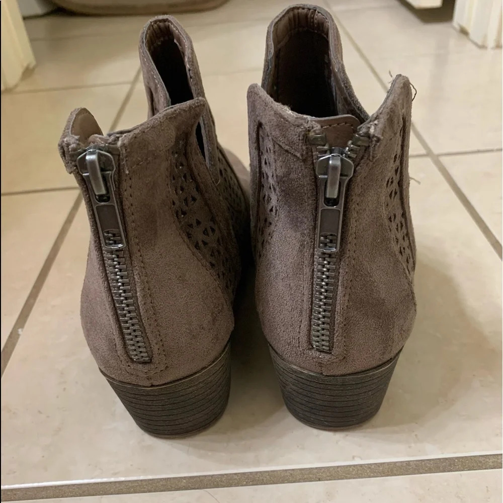 Madden Taupe Eyelet Booties - Picture 6 of 6